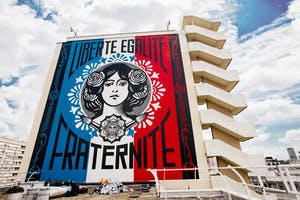 Shepard Fairey - LIBERTÉ, ÉGALITÉ, FRATERNITÉ - gesigneerd kopen? Bied vanaf 85!