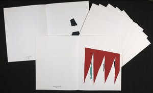 Hans Landsaat - Compleet portfolio met 17 zeefdrukken en gedichten - Grenzen, overgangen kopen? Bied vanaf 70!