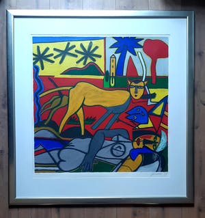 Corneille - " Les trois Etoiles" zeer grote zeefdruk!! kopen? Bied vanaf 425!