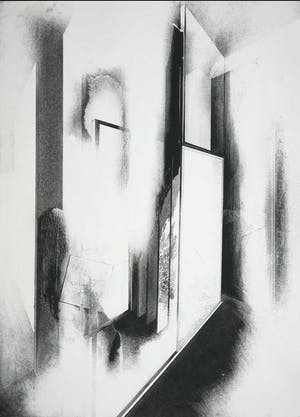 Ton Orth - Inkttekening, Abstract geometrische compositie kopen? Bied vanaf 50!