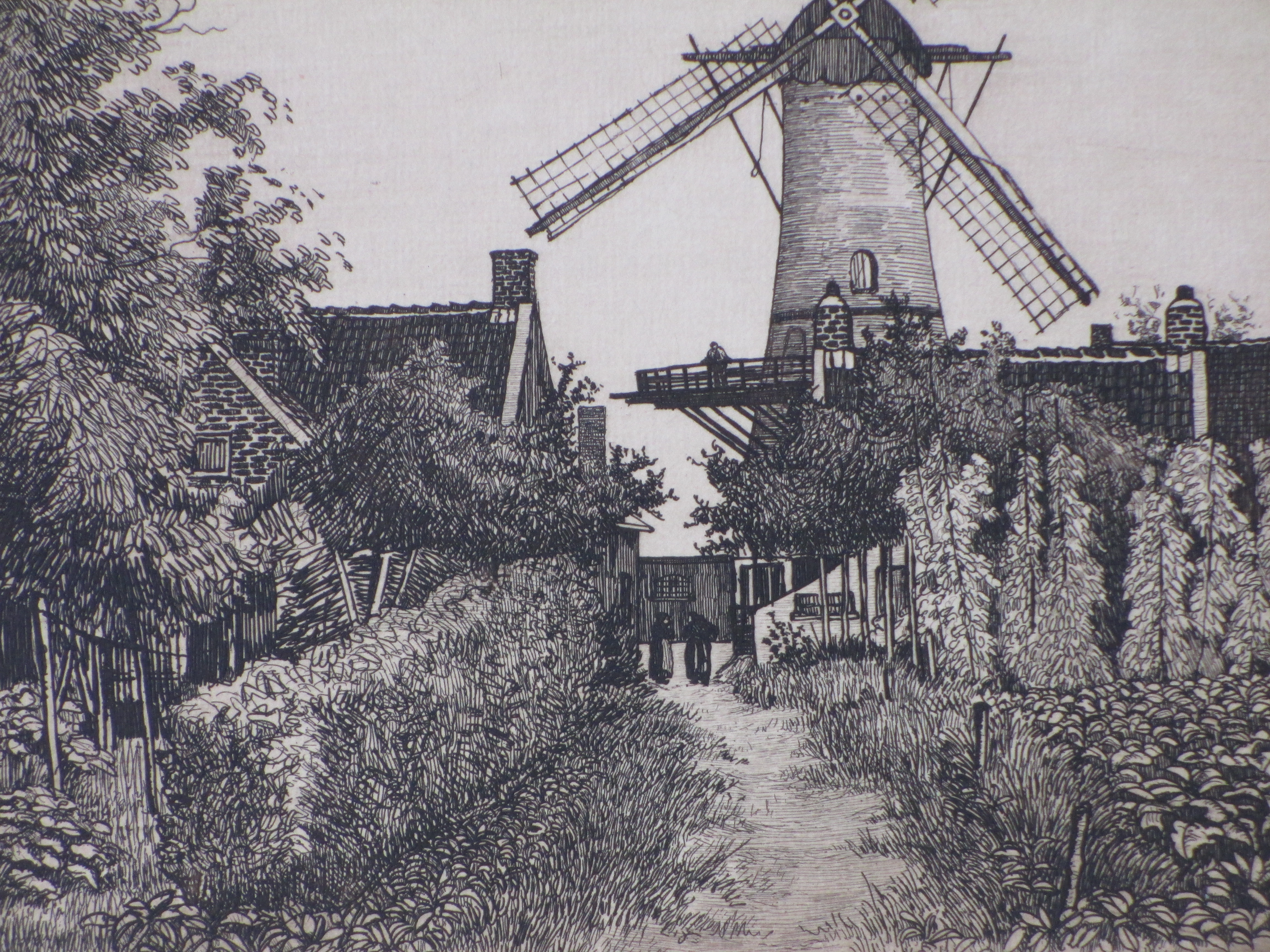 Nico van der Jagt - Molen te Chaam - Ets kopen? Bied vanaf 40!