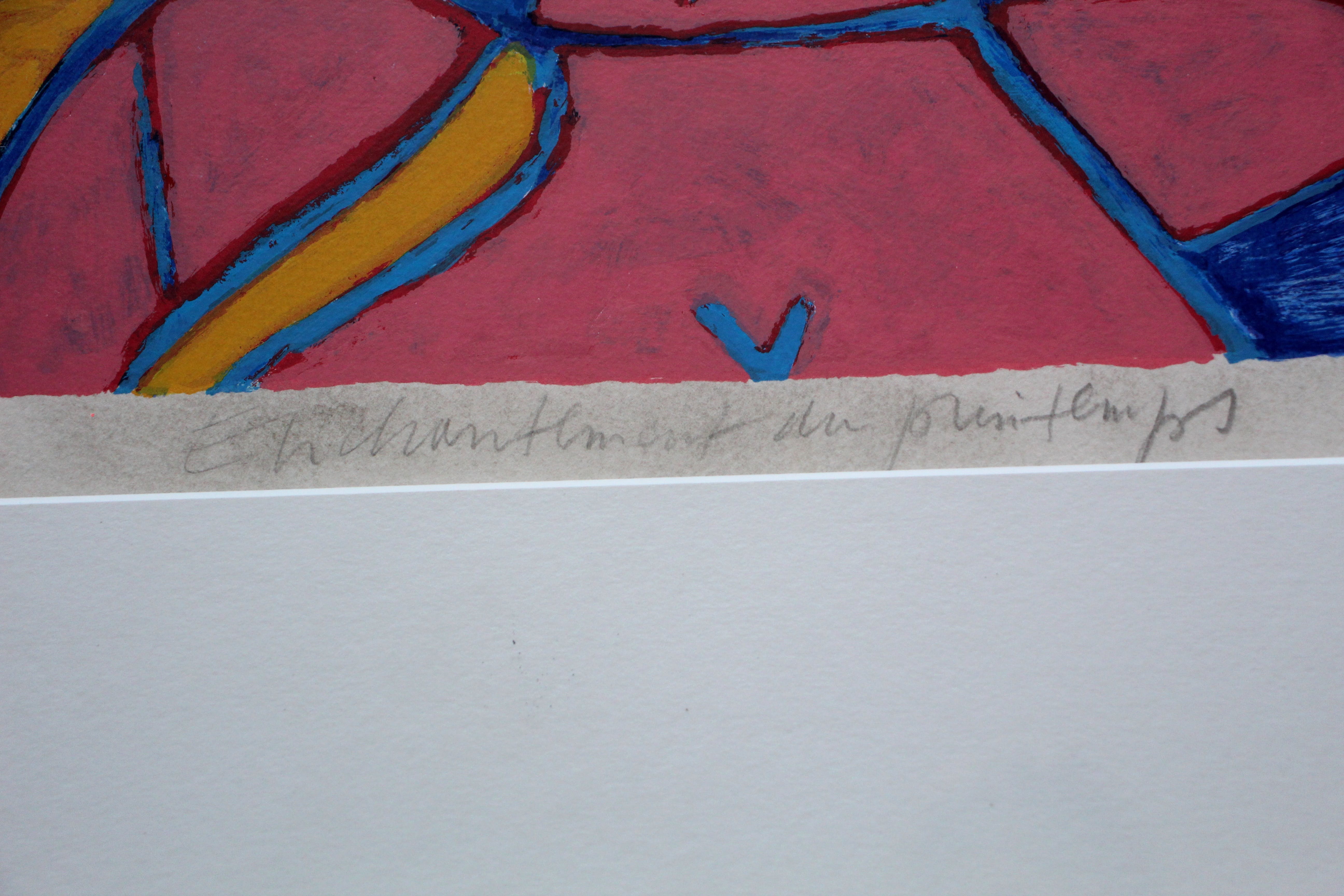 Corneille - zeefdruk: Enchantement du Printemps - 1988 (groot) kopen? Bied vanaf 795!