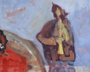 Bea Kraft - Gouache op papier, Contrabas - Ingelijst (Zeer groot) kopen? Bied vanaf 1!