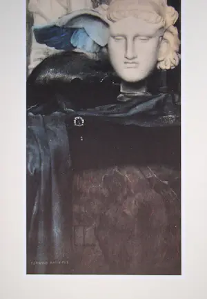 Fernand Khnopff - Een blauwe vleugel, 1894 - Offsetlithografie - 2003 kopen? Bied vanaf 100!