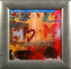 Theo Koster - Gemengde techniek op board, Love mama I - Ingelijst kopen? Bied vanaf 1!