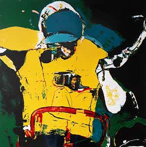 Kees van Bohemen - Jan Janssen, zeefdruk (mooi ingelijst) verkocht voor € 250!