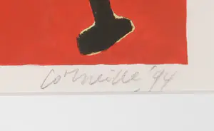 Corneille - Zeefdruk, Vrouw met vogel - Ingelijst kopen? Bied vanaf 250!