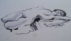 Niet of onleesbaar gesigneerd - Naakt. Liggende vrouw. kopen? Bied vanaf 10!