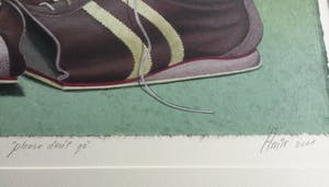 Sharon Amir - "Please don't go" | kleuren zeefdruk - in zware chromen lijst kopen? Bied vanaf 65!