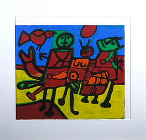 Corneille - Zeefdruk, Figuren en dieren - Ingelijst kopen? Bied vanaf 1!