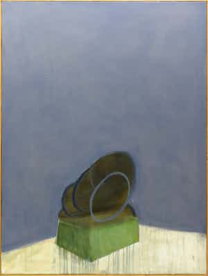 Brigitta ten Berge - Olieverf op doek, Voetstuk - Ingelijst (Zeer Groot) verkocht voor € 150!