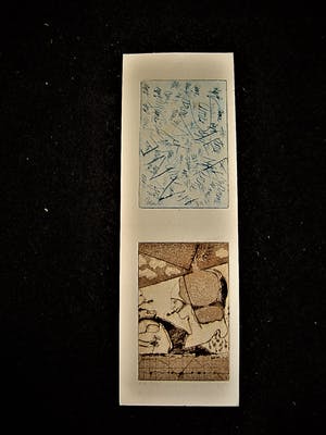 Sjef Hutschemakers - Limburgs expressionist - Bijzondere duo Ets "Wat is Vrede?" gesigneerd kopen? Bied vanaf 20!