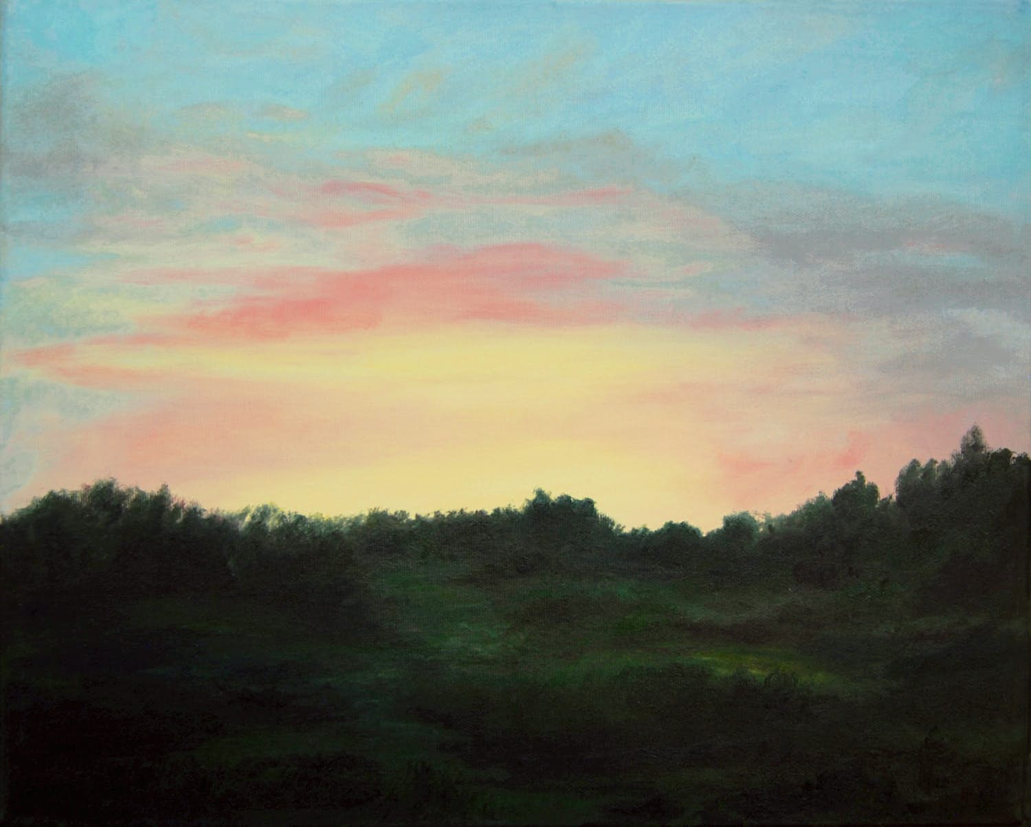 Peter Heij - olieverf op doek - Oerland (Lostland XI) verkocht voor € 85!