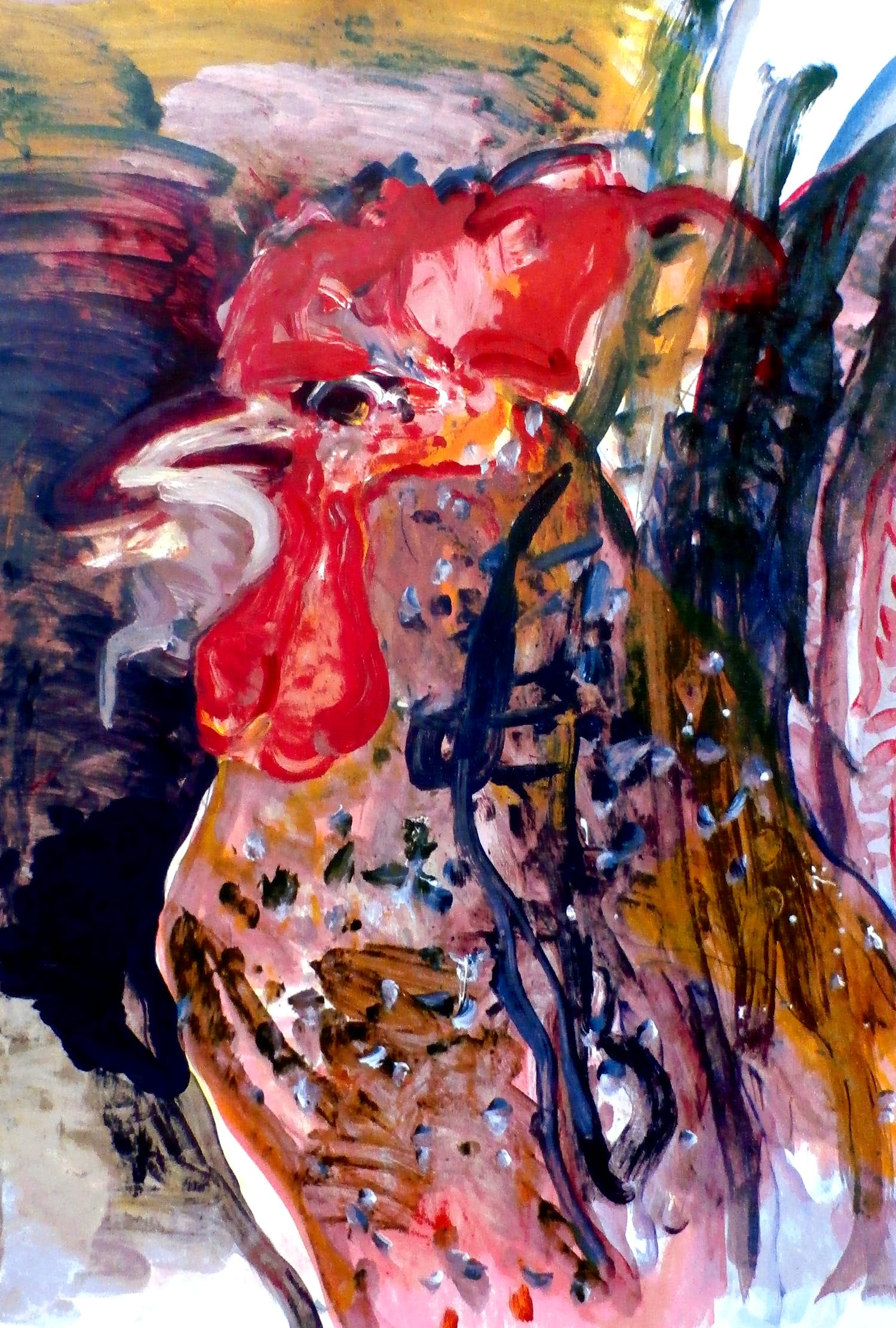 Kees van Bohemen - litho: haan verkocht voor € 60!