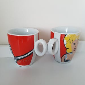 Herman Brood - Kunstdruk "Kook van Jou" samen met 2 koffiekopjes. kopen? Bied vanaf 15!