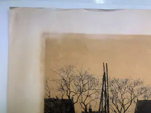 Willem Witsen - Binnenkant met afbraak - mooie originele ets kopen? Bied vanaf 160!