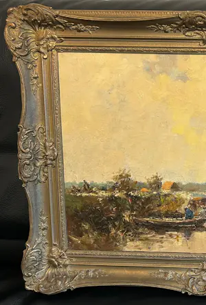 Frans de Nocker - Landschap met bootje kopen? Bied vanaf 95!
