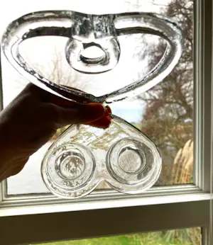 Kosta Boda - Kosta Boda hartvormige kaars houder – Zweeds design glas – Art Glass kopen? Bied vanaf 30!