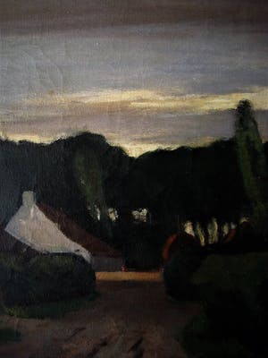 Fedde de Jong - Groot expressionistisch olieverf "Landschap na de regen" gesigneerd kopen? Bied vanaf 10!