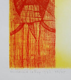 Guillaume Le Roy - Abstracte compositie, aquatint ets kopen? Bied vanaf 60!