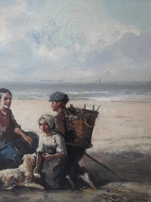 Cornelis de Bruin - Strandjutters original. kopen? Bied vanaf 275!