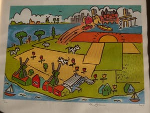 Peter Hofland - Litho, Titel "Anna Paulowna". kopen? Bied vanaf 20!