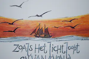 Greetje Grijpma - Vogelverzen nr.6 - oplage slechts 10 - ingelijst kopen? Bied vanaf 40!