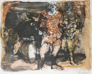 Claude Weisbuch - Litho, Les clowns musiciens - Ingelijst kopen? Bied vanaf 35!