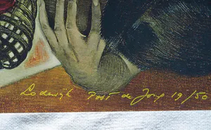 Lodewijk Post de Jong - Litho , Portret van couturier Max Heymans – 60x50 cm – oplage 19/50 kopen? Bied vanaf 40!