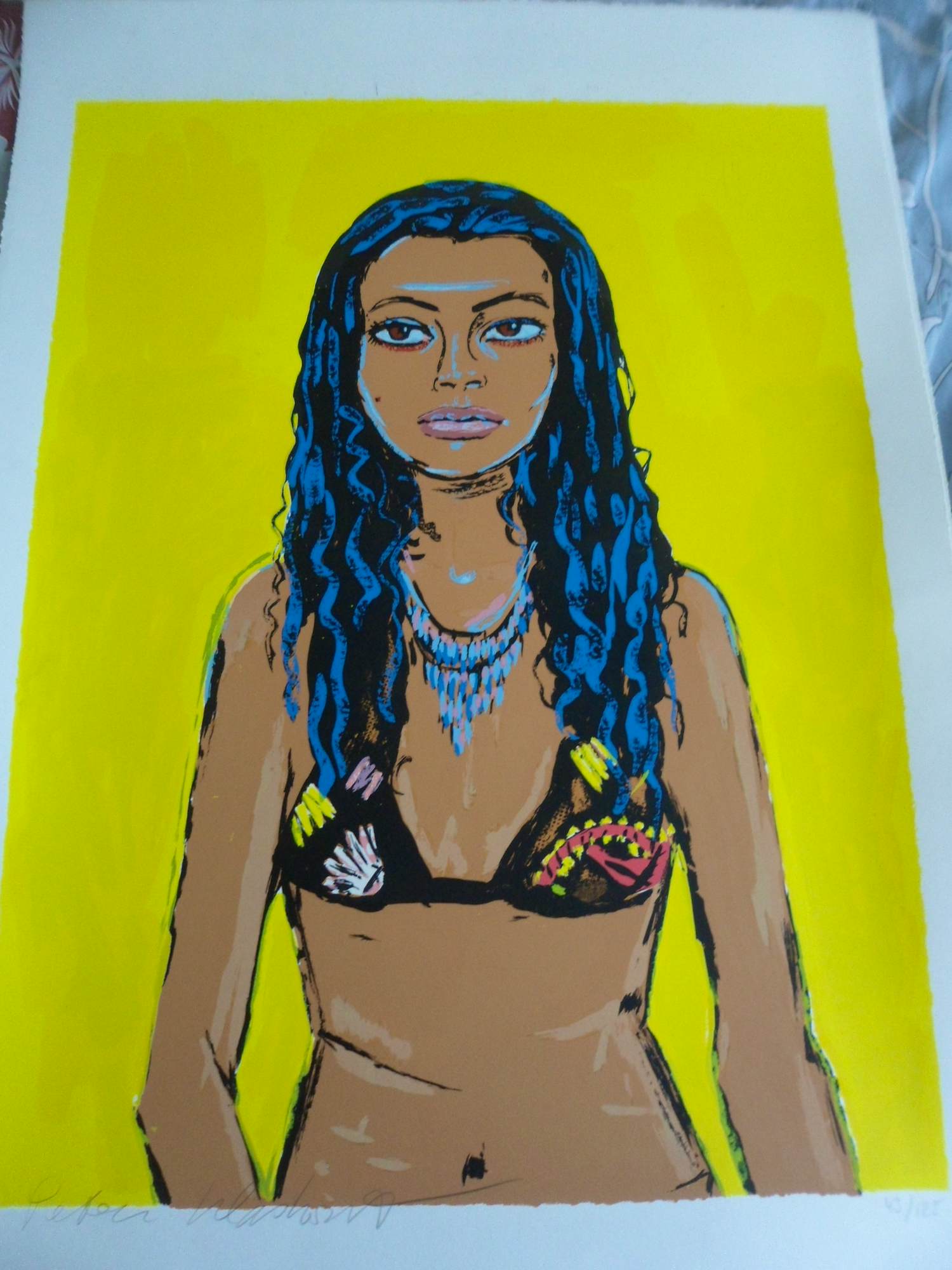 Buy Peter Klashorst - Zeefdruk, Yellow Princess - hand gesigneerd? Bid from 80!