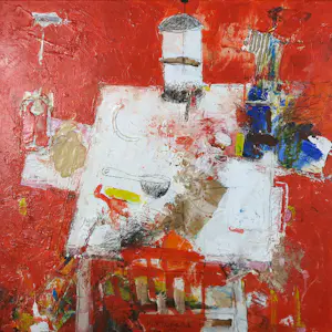 Henk Kraayenzank - Gemengde techniek (olieverf, collage) op doek, Zonder titel - Ingelijst kopen? Bied vanaf 200!