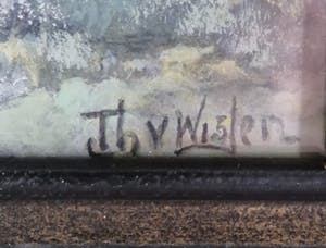 Thomas van Wissen - Heidelandschap - eind 19e eeuw Gouache - ingelijst achter glas kopen? Bied vanaf 40!