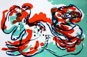 Karel Appel - Litho: 2 figuren verkocht voor € 550!