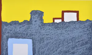 Roger Raveel - Geluidloze tuin - Zeefdruk - Gesigneerd - 42x55 cm - 1977 kopen? Bied vanaf 1250!