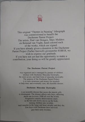 Marc Mulders - (met van Vught en van Dongen) "Themes in Painting" - Litho met aquarel - 1997 kopen? Bied vanaf 275!