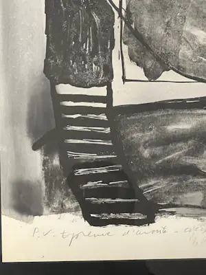 Corneille - De zonnebadende vrouw -Uniek exemplaar Met de hand geaquarelleerde lithografie kopen? Bied vanaf 1800!