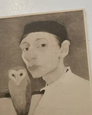 Jan Mankes - Zelfportret met Uil kopen? Bied vanaf 40!