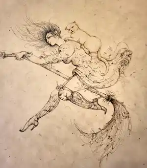 Leonor Fini - Leonor Fini - ' Op de Bezem !' 17 / 100 vendu pour 50€ !