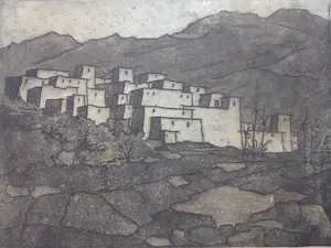 Frans Verpoorten - OUMESNAT (ZUID-MAROKKO) / ZW-W ETS / 45x61cm / SIG kaufen? Bieten Sie von 35!