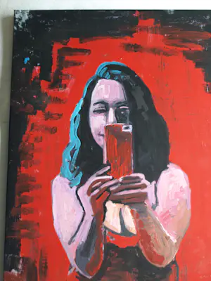 Peter Klashorst - Acrylverf op doek , Mathilda – 120 x 50 cm - 2018 kopen? Bied vanaf 250!