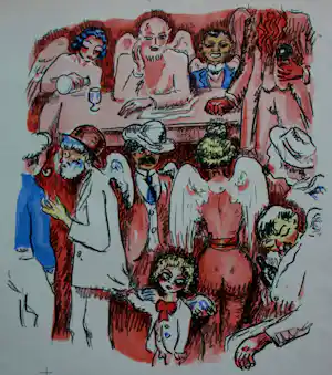 Kees van Dongen - Litho: "Le bar" - 1951 verkauft für € 199!