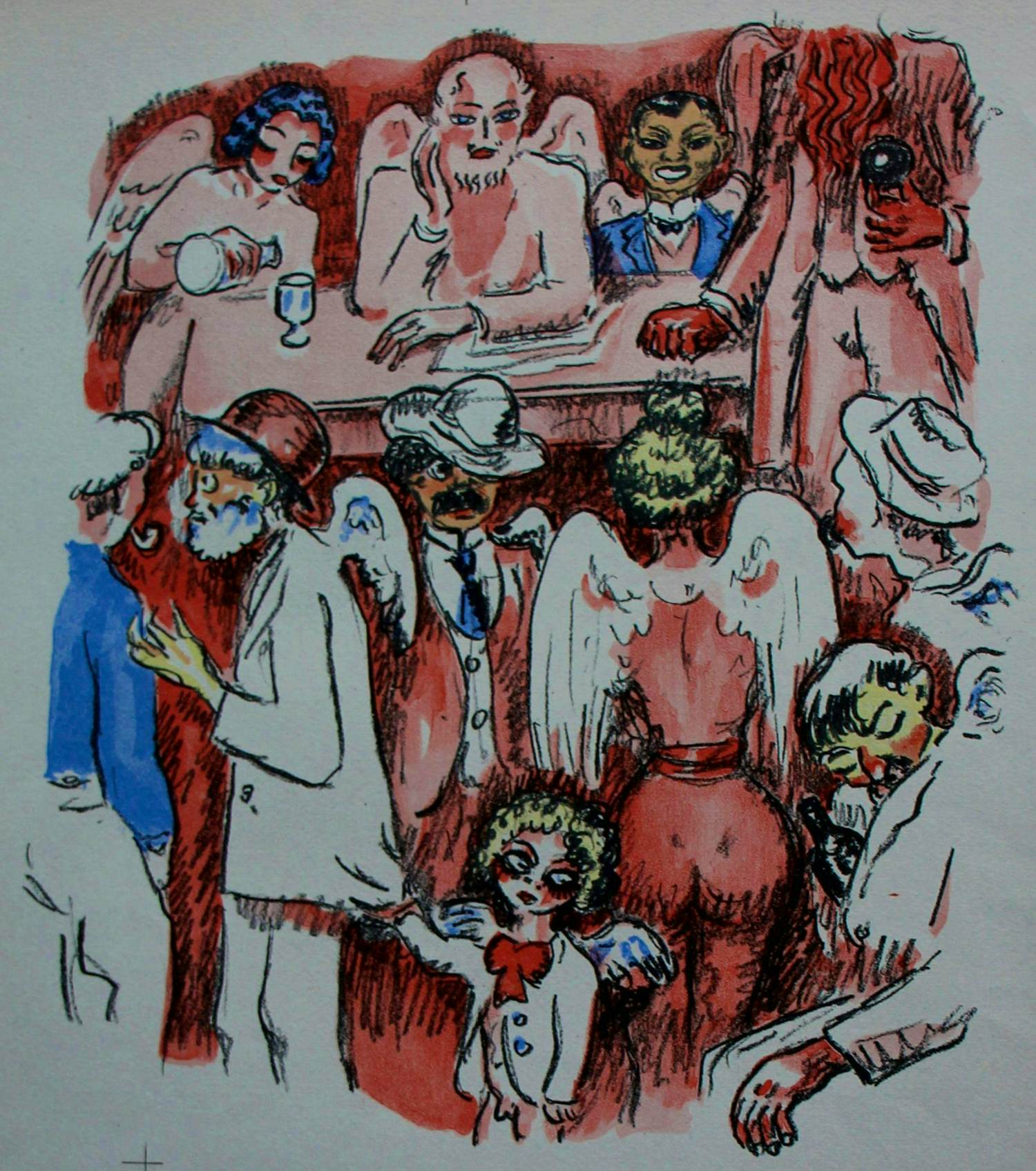 Kees van Dongen - Litho: "Le bar" - 1951 verkocht voor € 199!