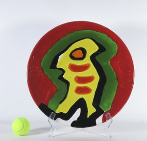 Karel Appel - Wandbord van geglazuurd keramiek, Zonder titel kopen? Bied vanaf 1500!