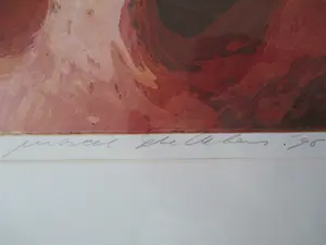 Marcel Schellekens - Mooi ingelijste grote ets "Azalea appels en peren" OPRUIMING kopen? Bied vanaf 85!