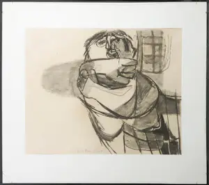 Aart Roos - Krijttekening, Zonder titel kopen? Bied vanaf 1!