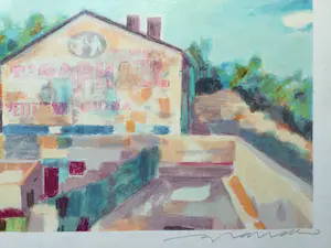 Willem Brauck - "St. Raphael" | kleuren zeefdruk - ingelijst kopen? Bied vanaf 40!