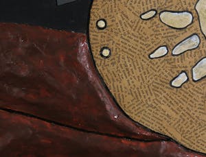 Ossip - Gemengde techniek en collage op hout en papier, Zonder titel (Groot) kopen? Bied vanaf 1!