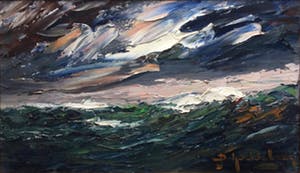 John Schuddeboom - "Woeste Zee in Noodweer". kopen? Bied vanaf 1!