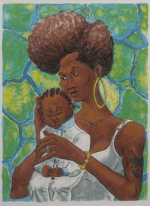Frans Franciscus - Litho, Zwarte Madonna - Ingelijst kopen? Bied vanaf 1!