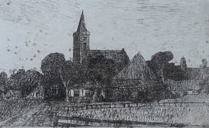 Martin van Waning - Ets: dorpje kopen? Bied vanaf 45!